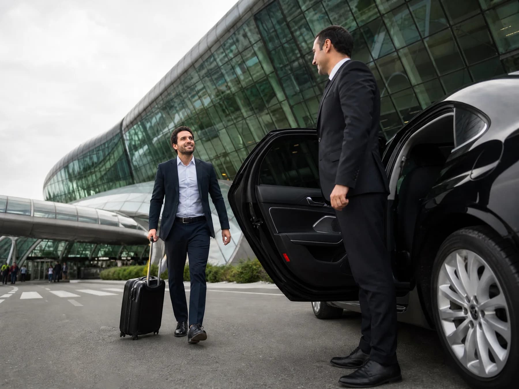 Business traveller meeting an airport transfer in Baku